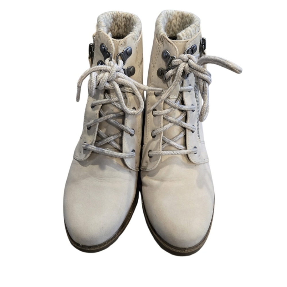 Cream Ankle Boots - Picture 6 of 6